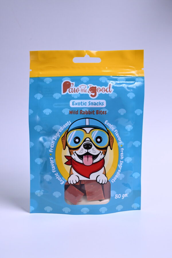 Paw Me Good Wild Rabbit Bites exotic dog treats