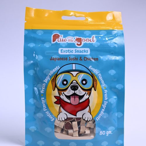 Japanese Sushi & Chicken Dog Treats | Paw Me Good Exotic Dog Treats